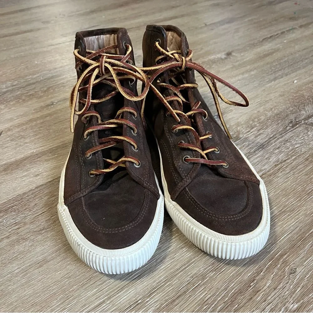 FRYE Mid-Top Brown Suede Sneaker Shoes